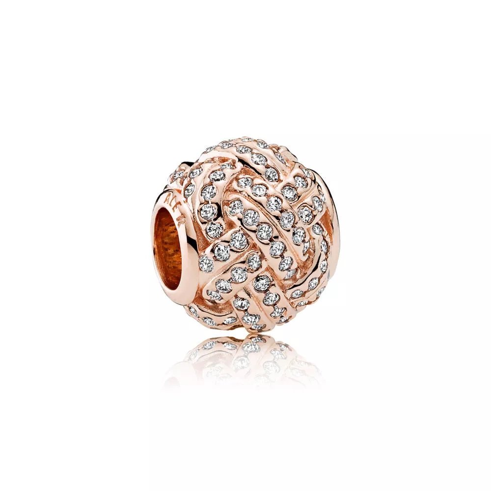 Charm berloques PANDORA Rose™ Nó do Amor - 781537CZ