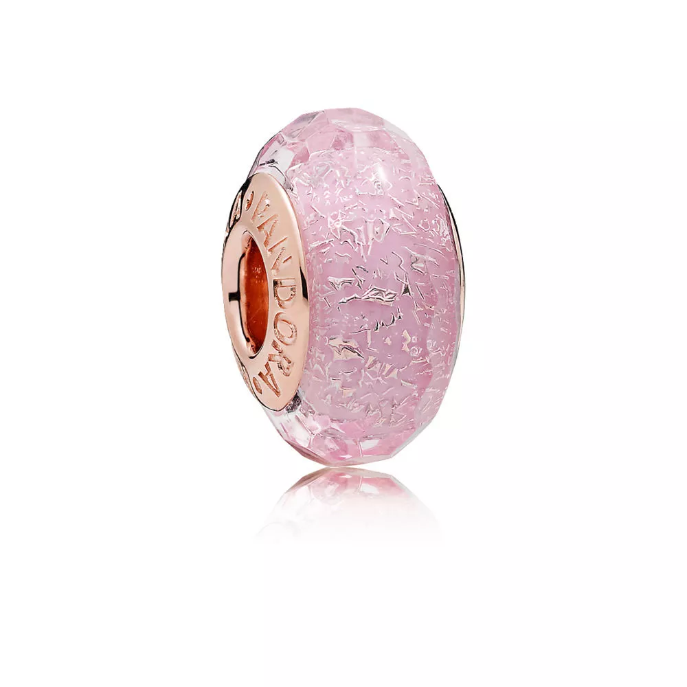 charm pandora murano rosetm rosa cintilante 781650