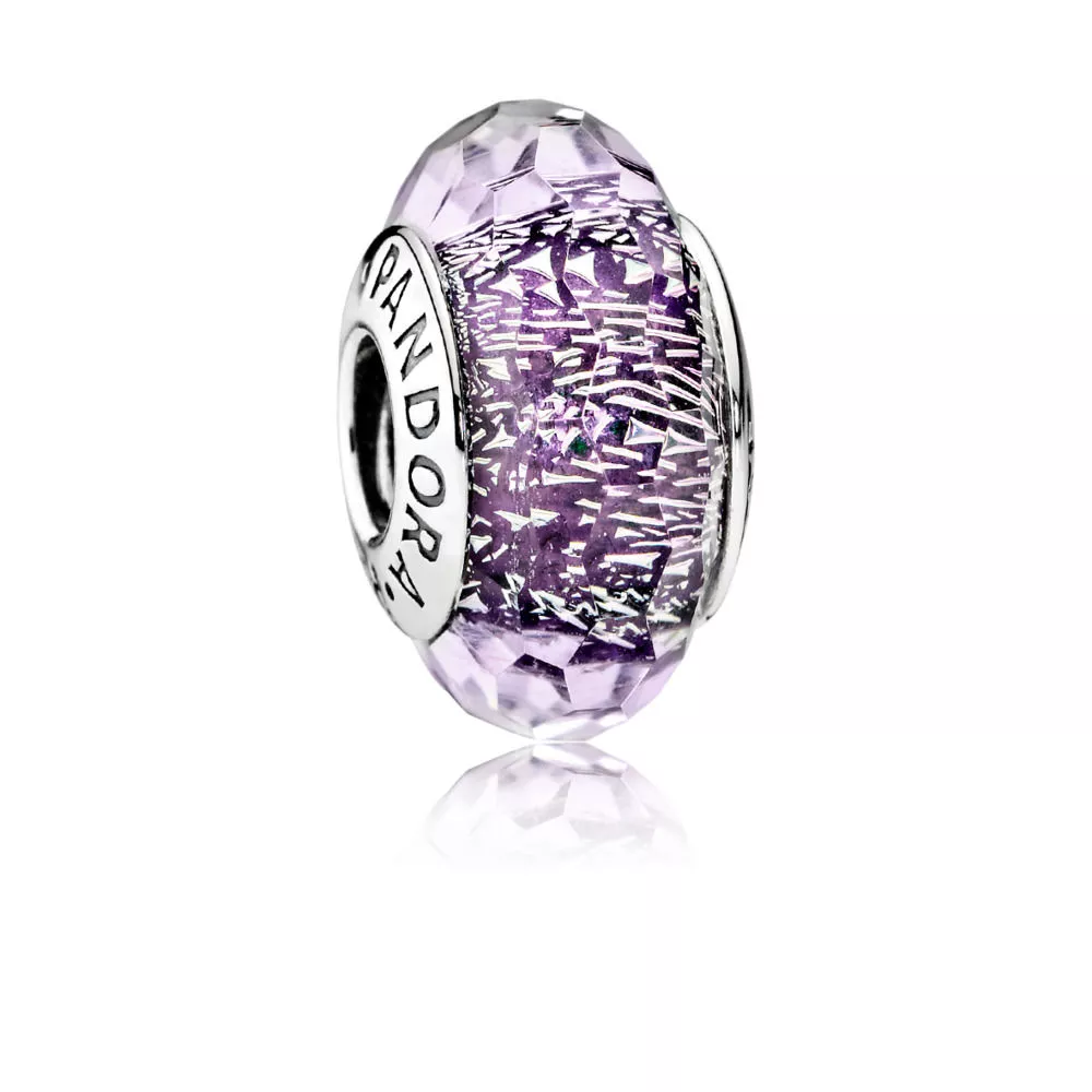 charm pandora murano roxo escuro brilhante 791663