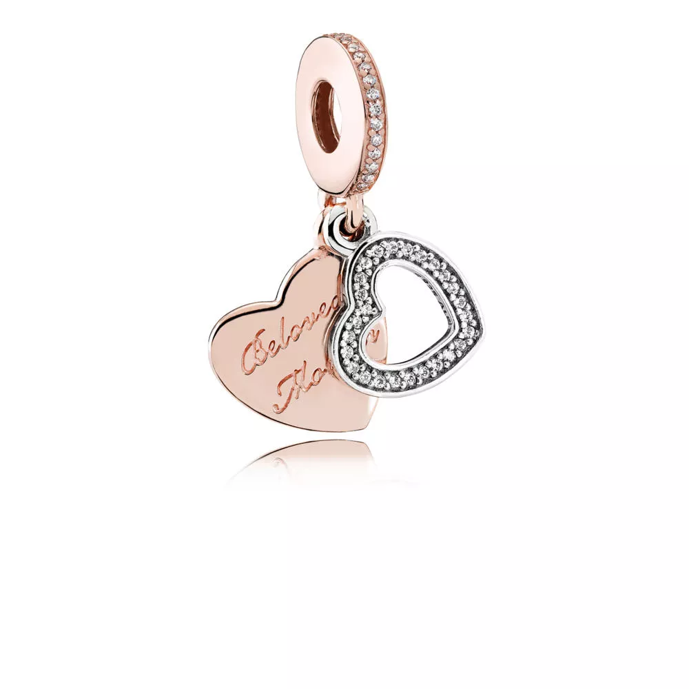 Charm PANDORA Pendente Rose™ "Amada Mãe" - 781883CZ