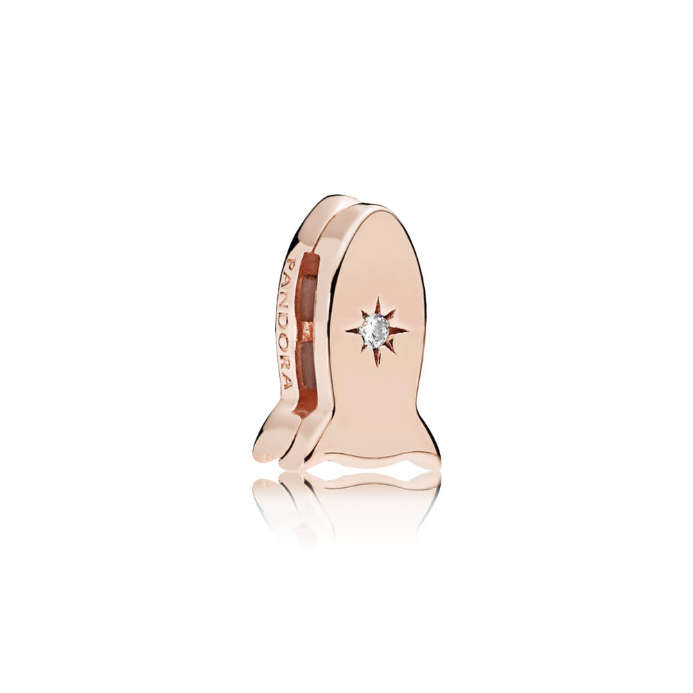 charm pandora reflexions rose foguete
