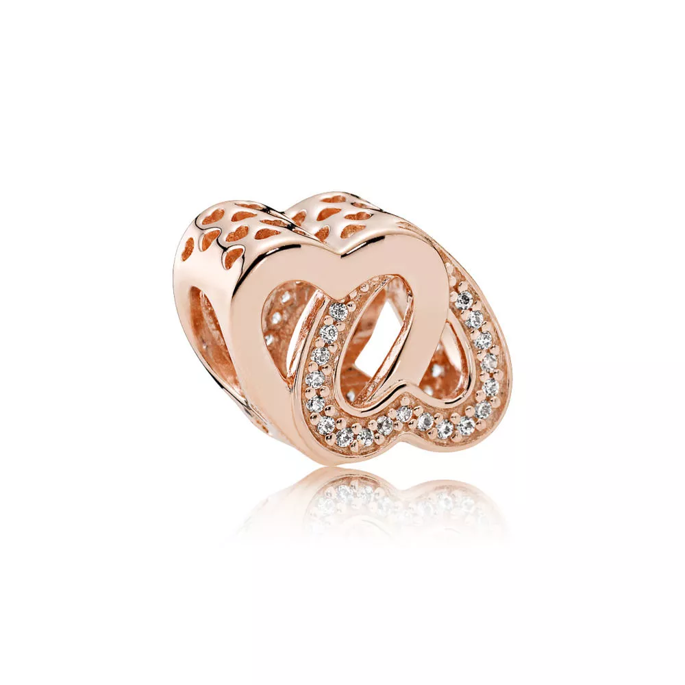 charm pandora rose amor entrelaçado 781880cz