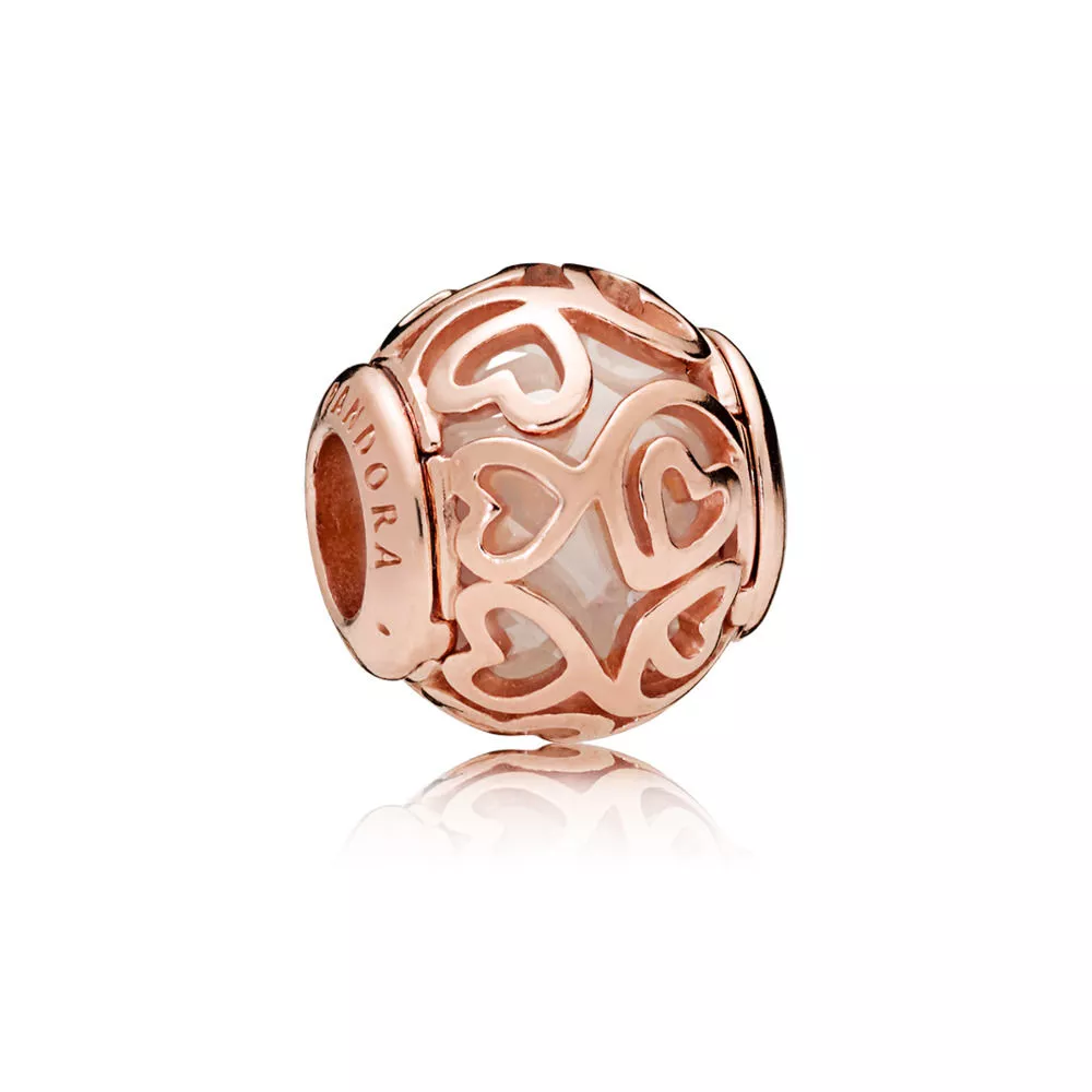 Charm PANDORA Rose Petit Facetado Corações - 787348CZ
