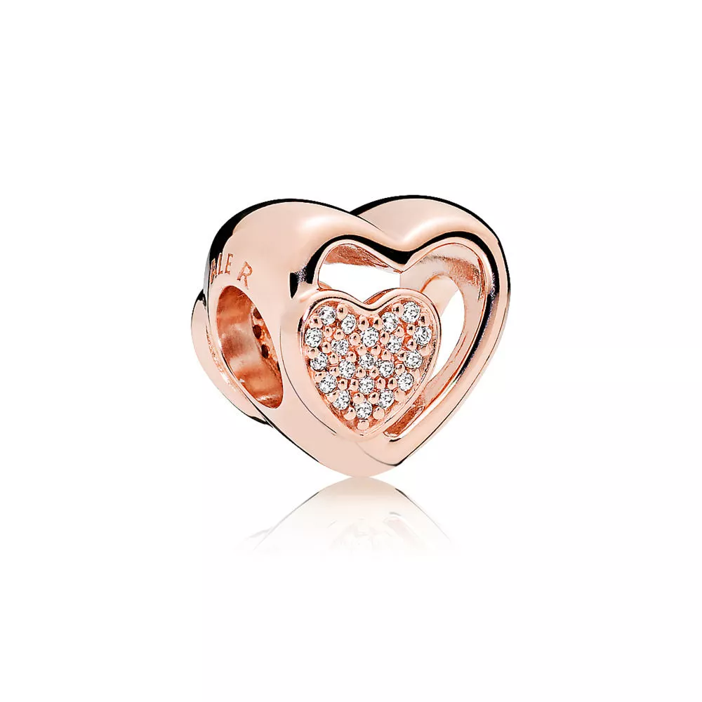 charm pandora rosetm juntos para sempre 781806cz