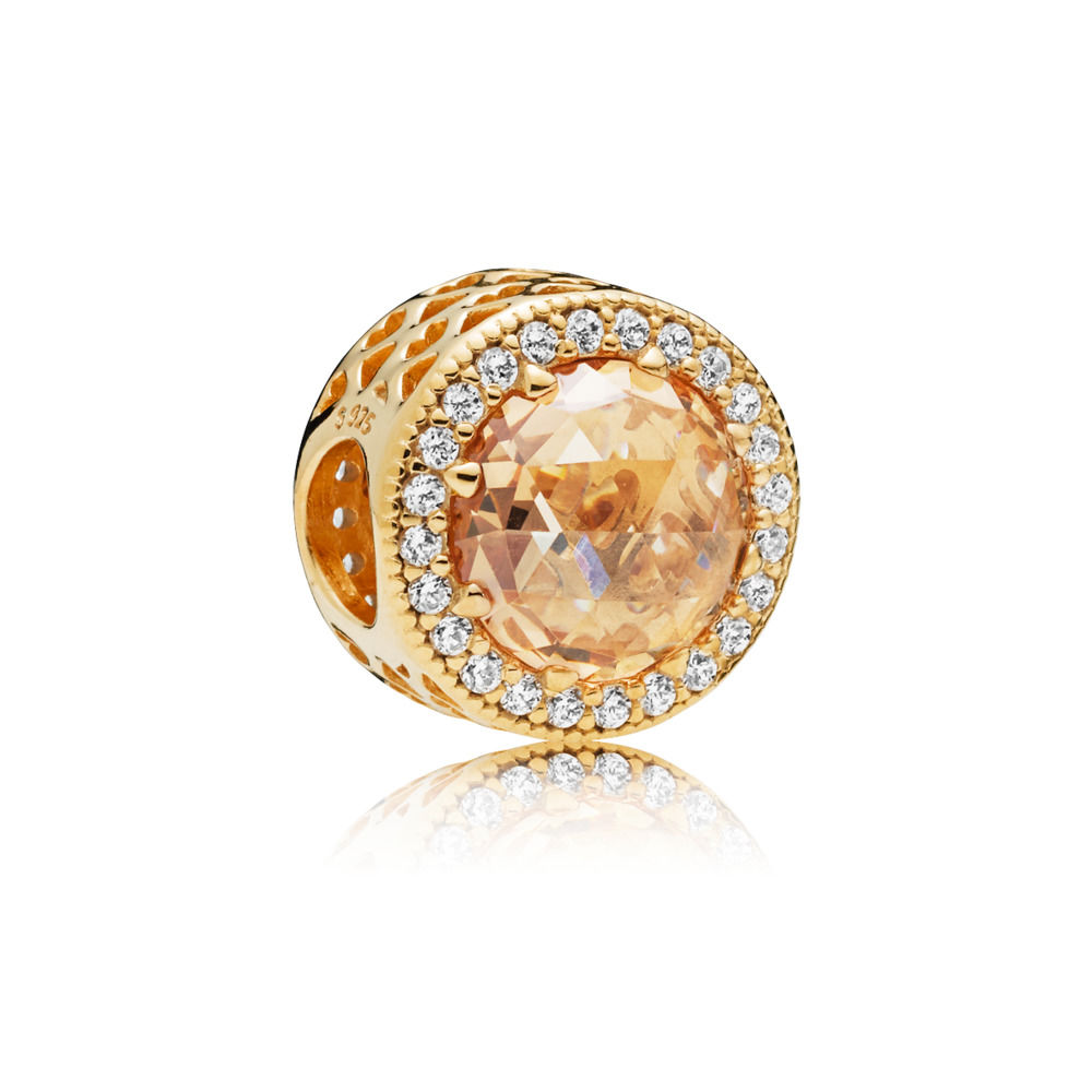 charm pandora shine coração radiante dourado 761725clg