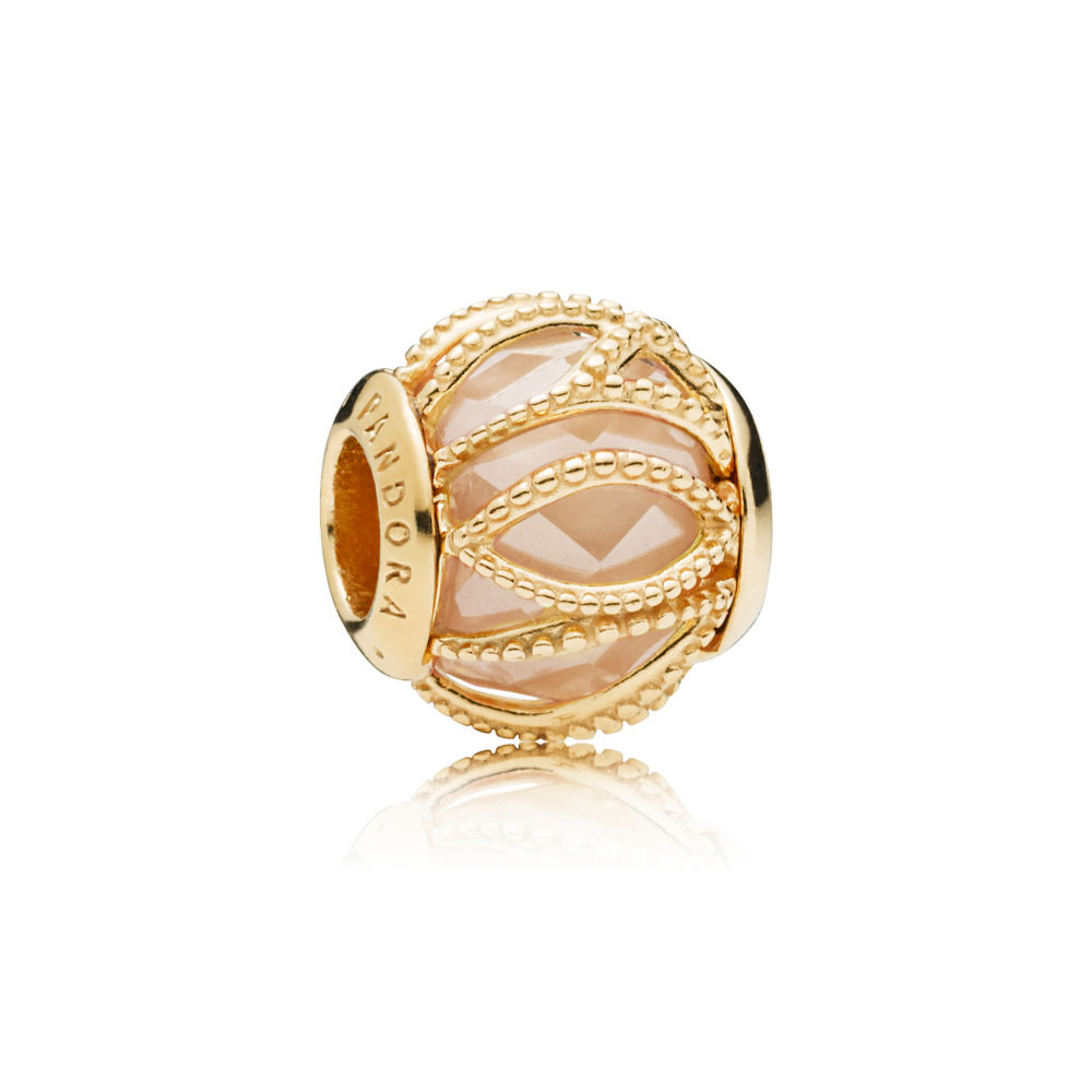 charm pandora shine petit facetado dourado entelaçado 761968ccz