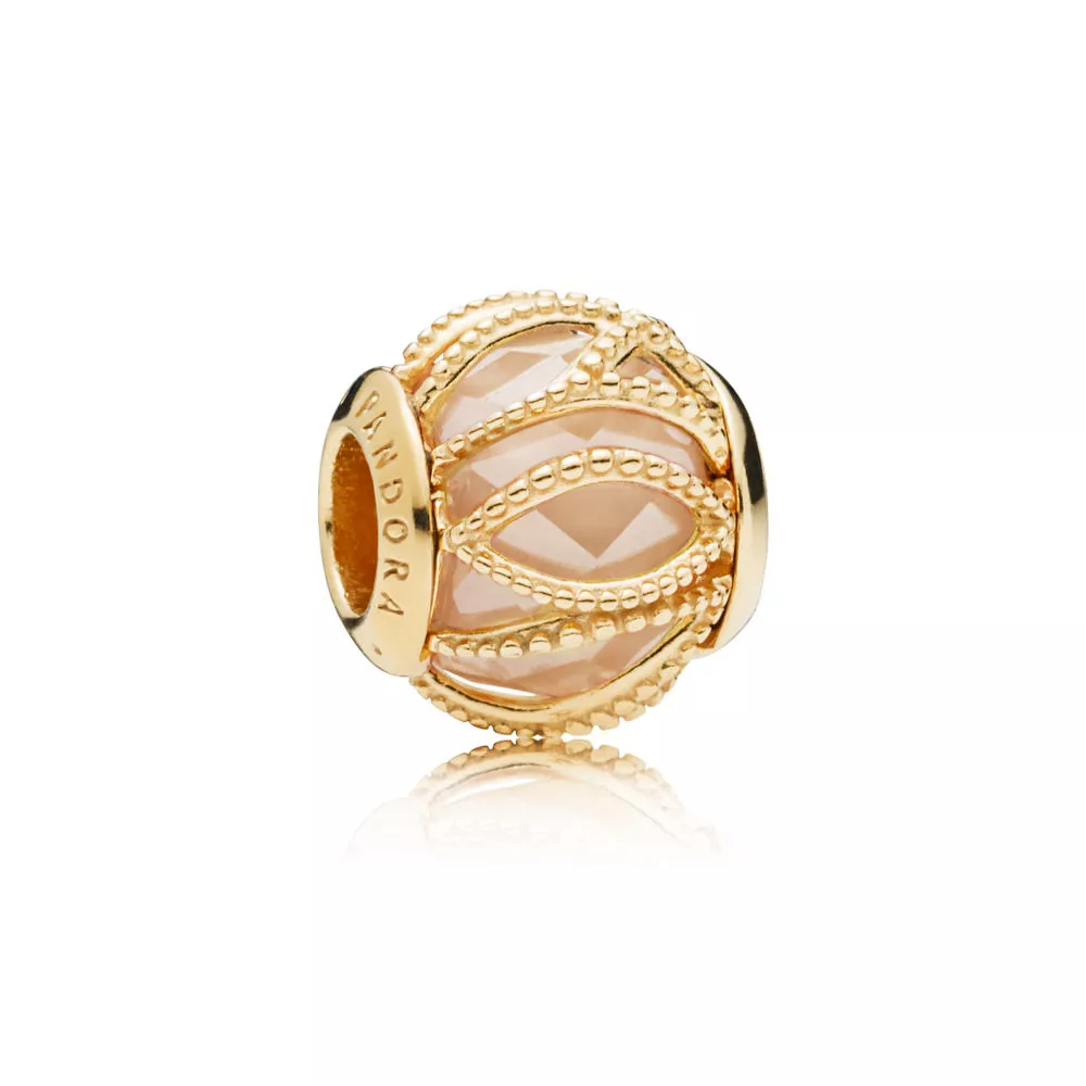 charm pandora shine petit facetado dourado entelaçado 761968ccz