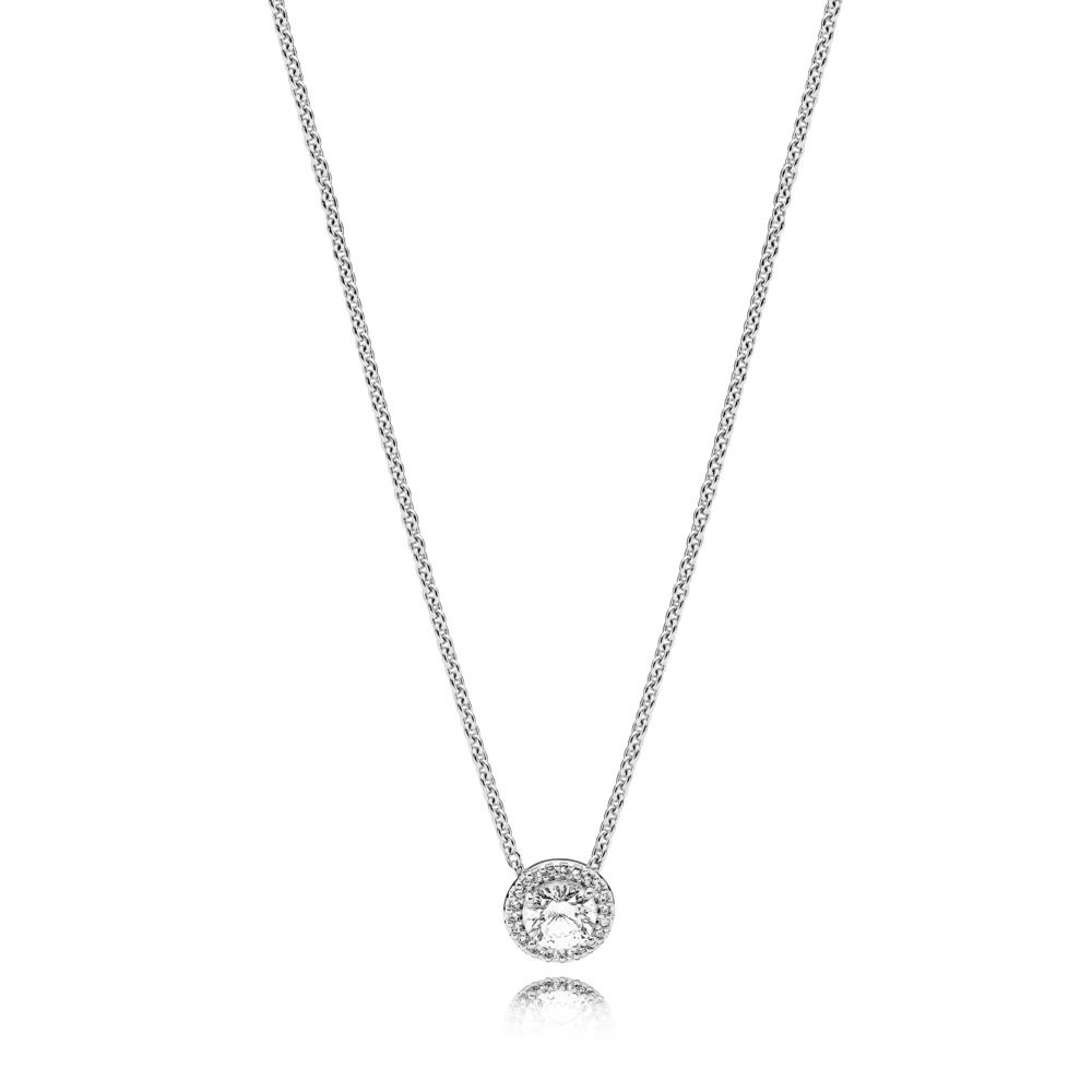 colar pandora de prata elegância clássica