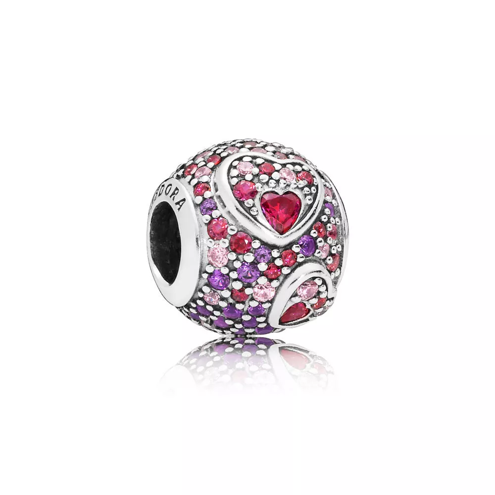 Conta PANDORA Corações Assimétricos - 797826CZRMX