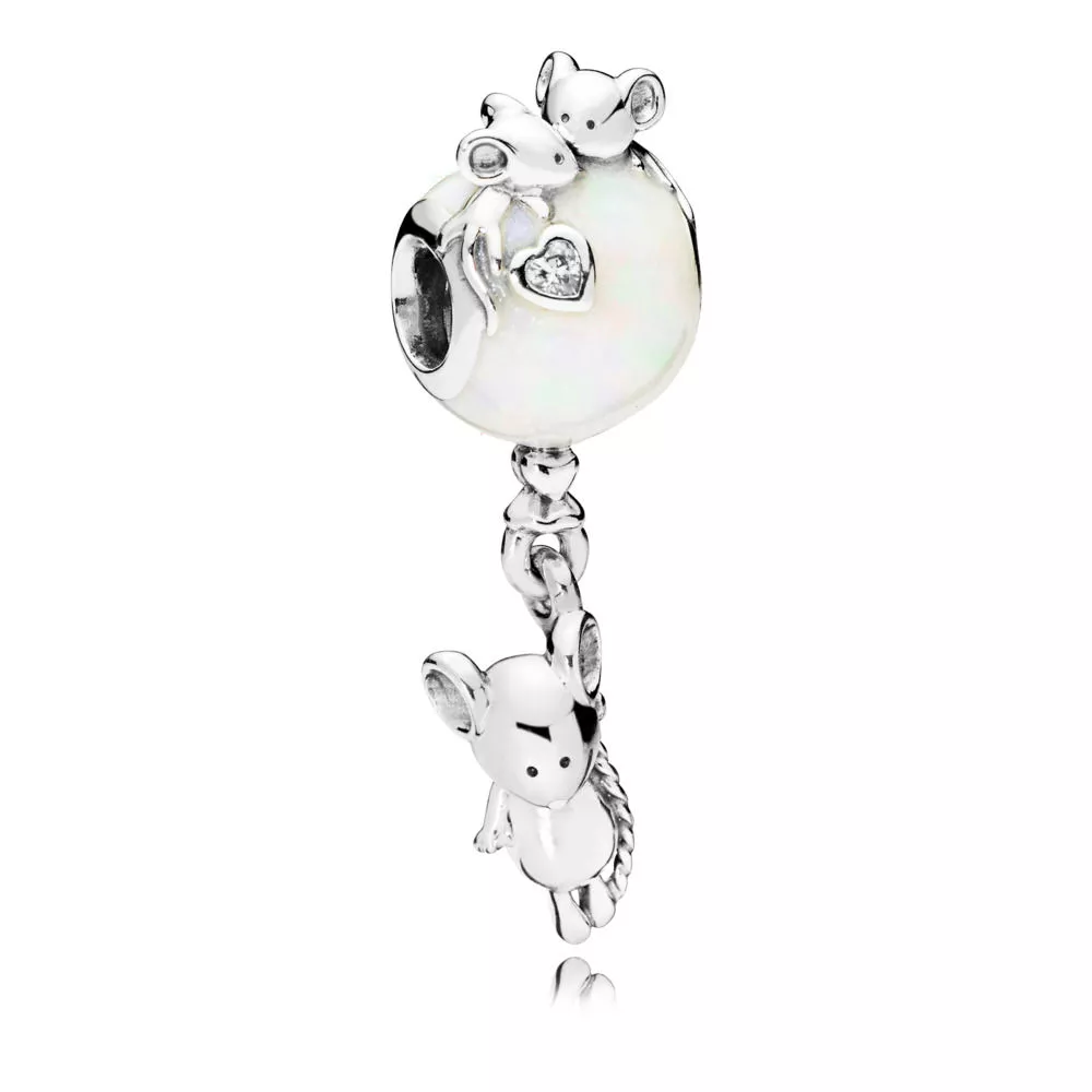 Charm PANDORA Ratinhos com Balão Prata - 797240EN23