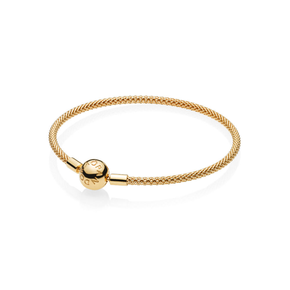 pulseira pandora prata fecho redondo