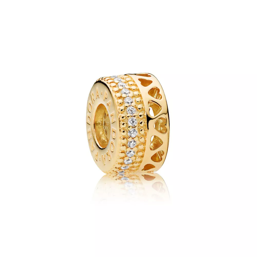 separador shine pandora signature corações e pavê 767415cz
