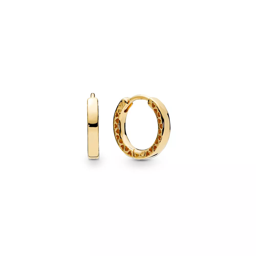 argola pandora shine clássico corações pandora