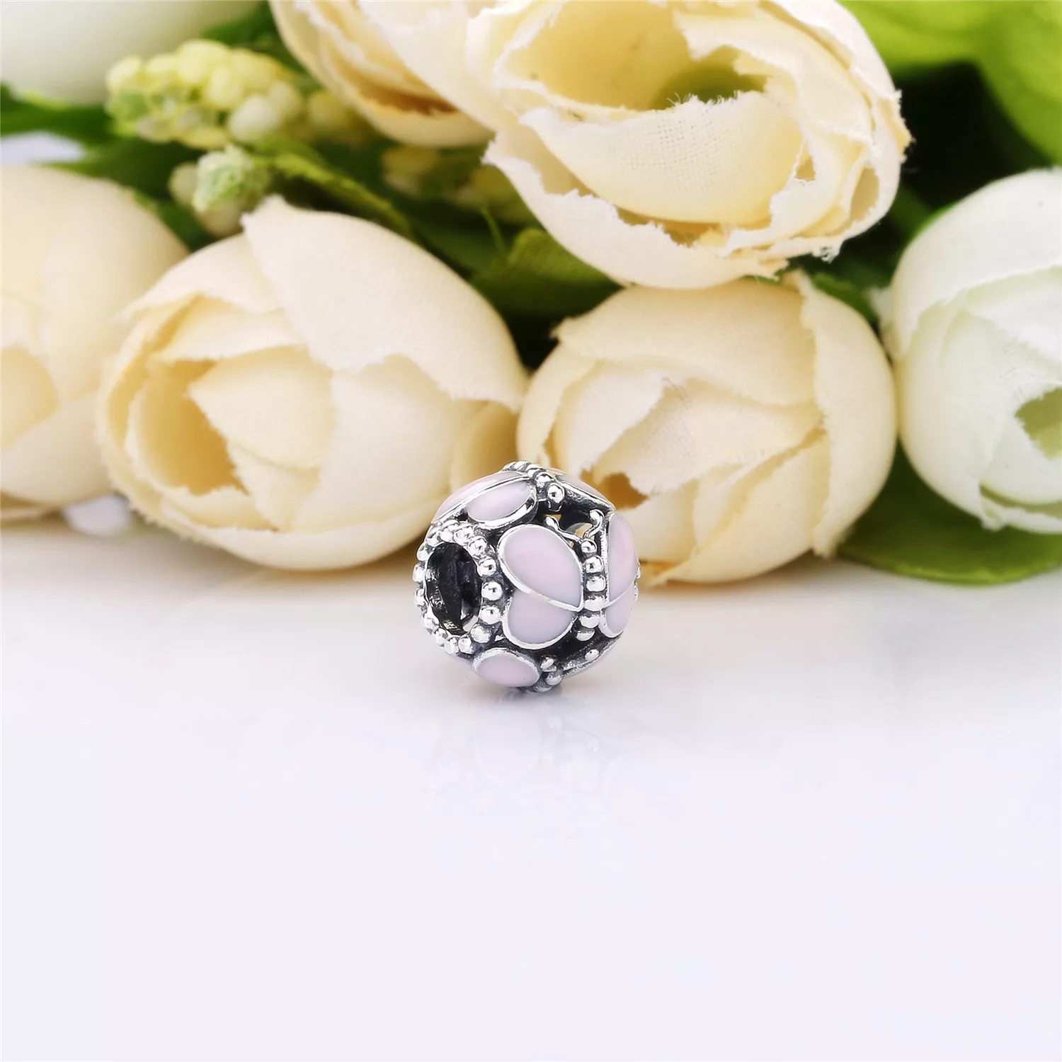 Charm berloques PANDORA Borboleta Rosa