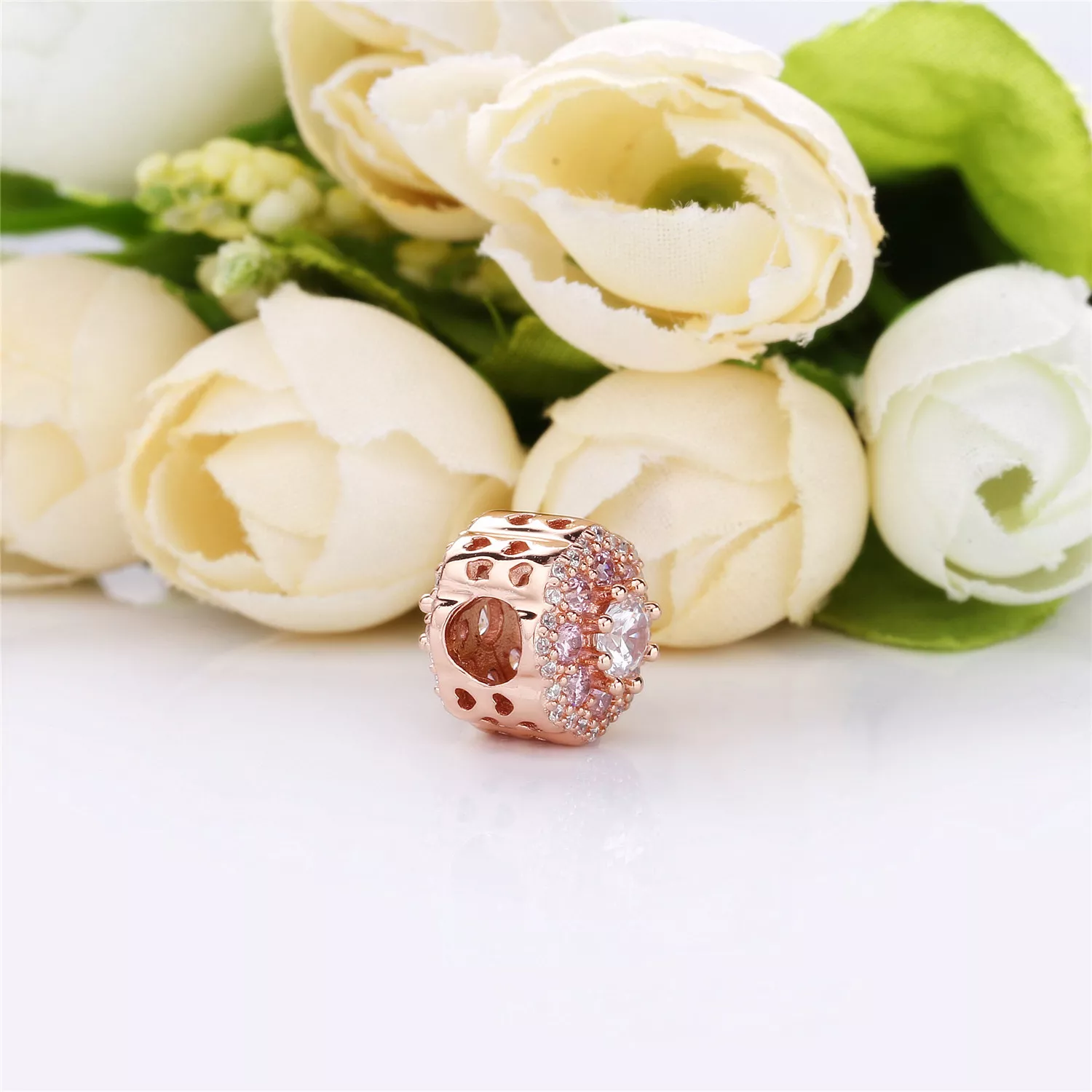 Charm berloques PANDORA Florescer Rosa