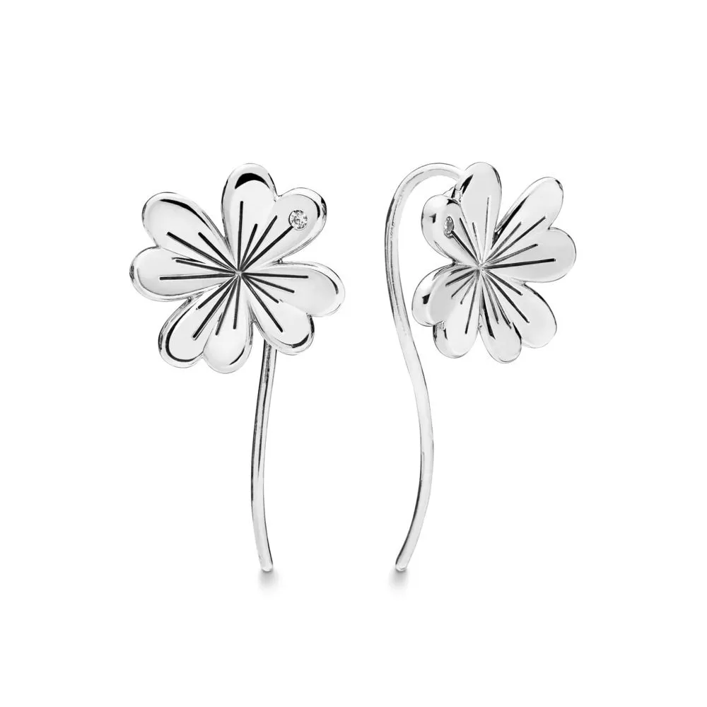 brinco pandoras lucky fourleaf clovers 297908cz brinco pandoras