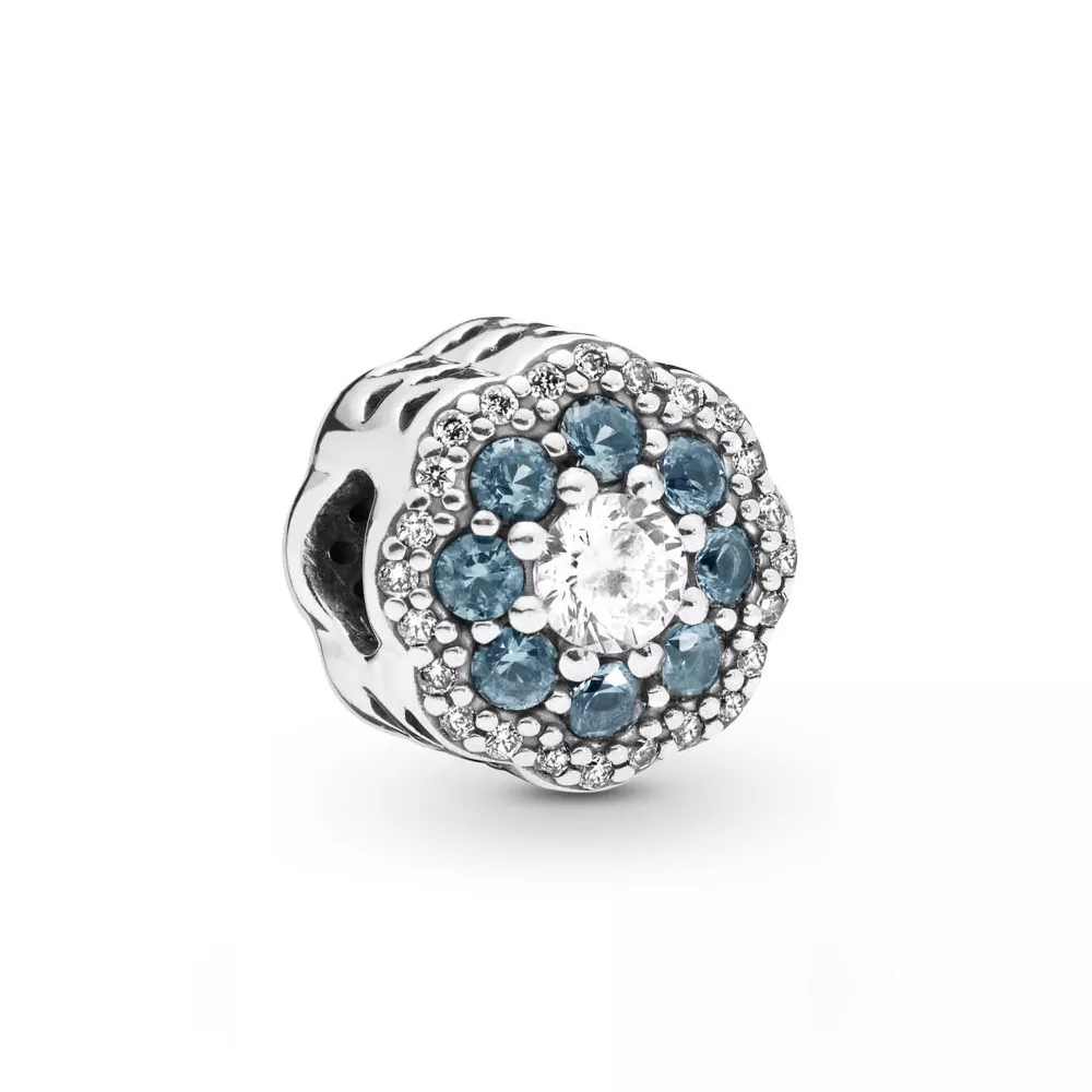 charm berloques pandora florescer azul