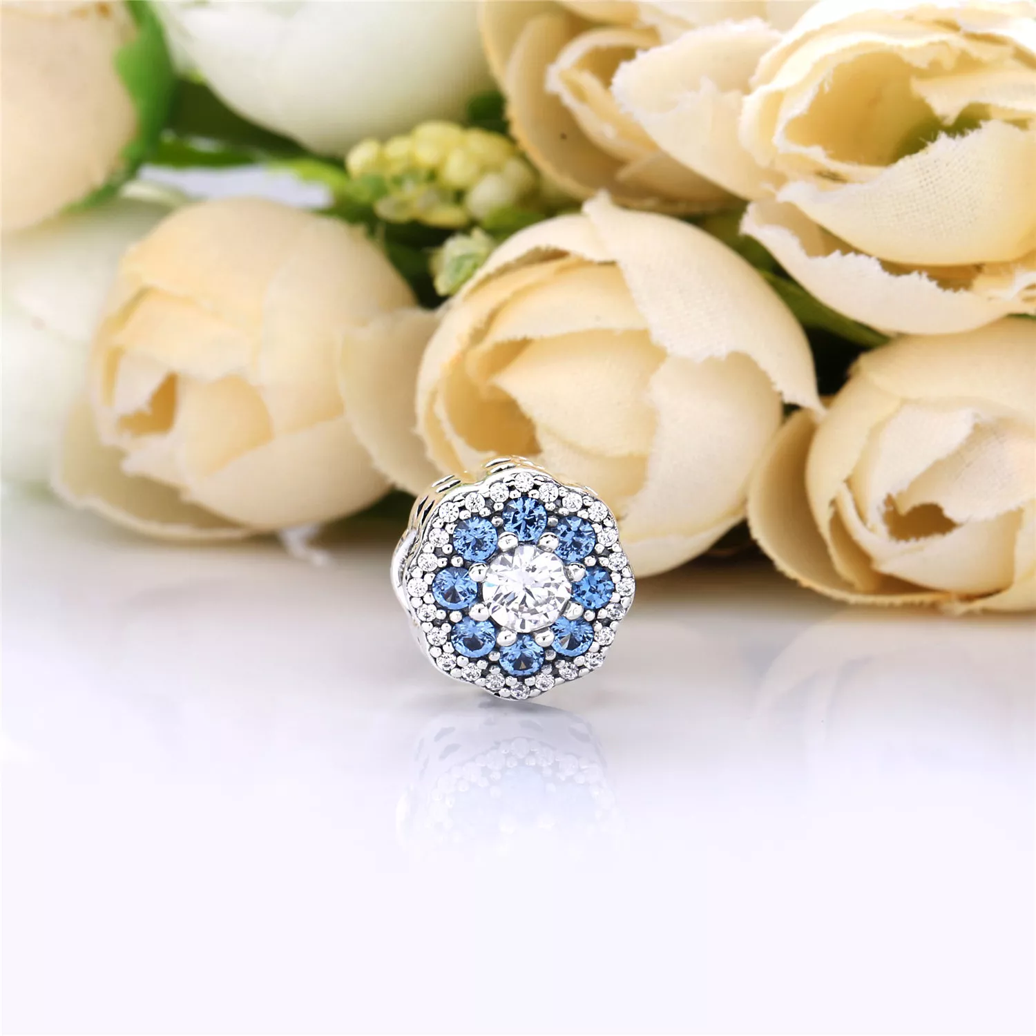 Charm berloques PANDORA Florescer Azul