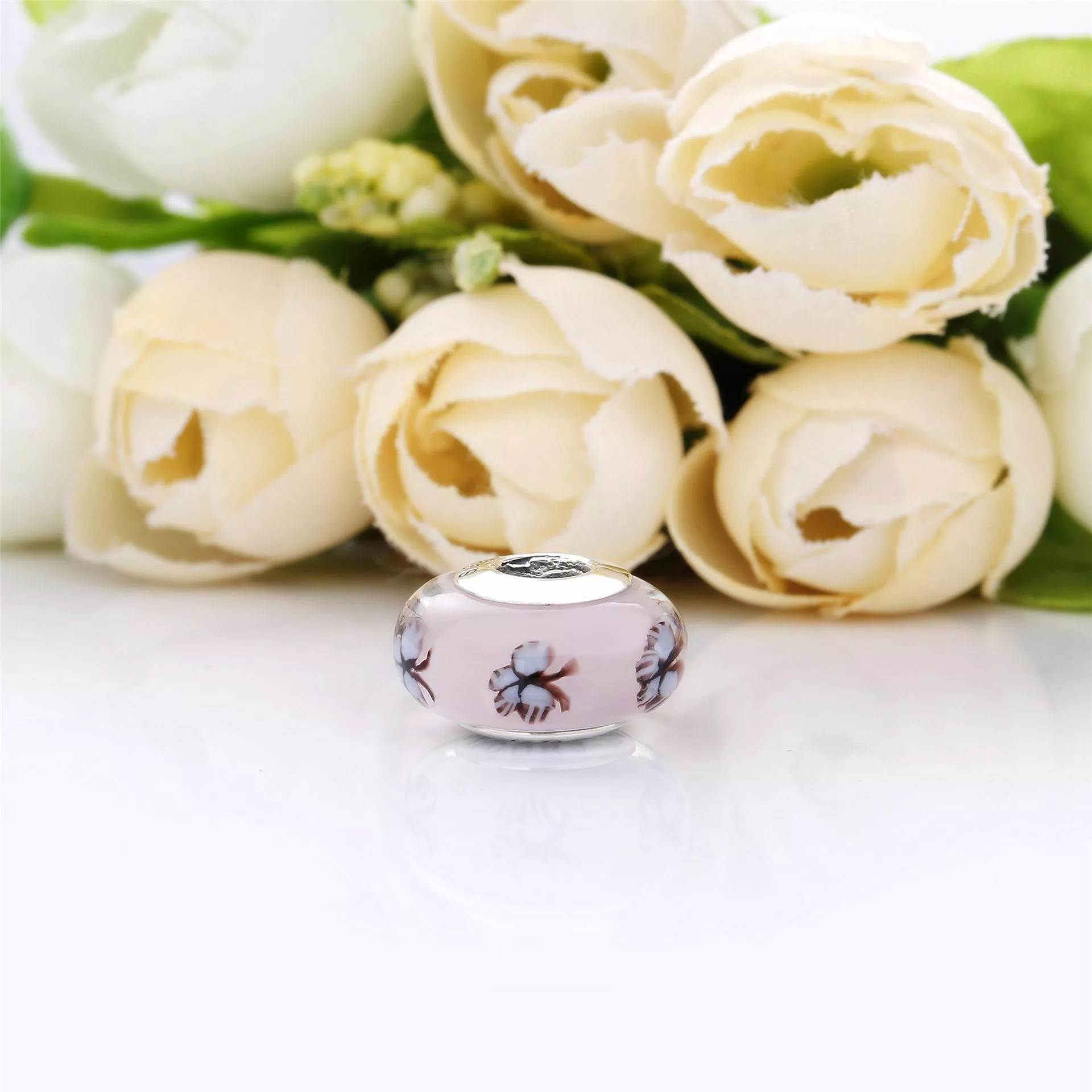 Charm berloques PANDORA Murano Delicada Borboleta