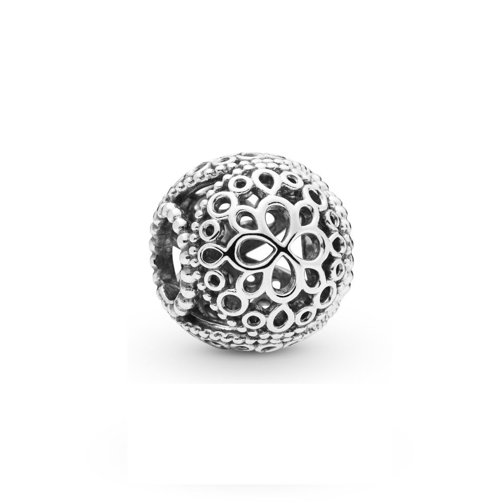 charm berloques pandora vazado flores