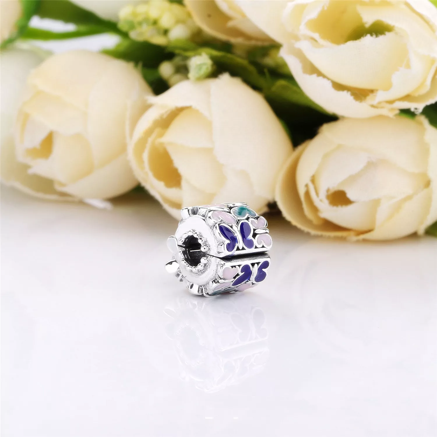 Clipe PANDORA Borboletas Multicoloridas