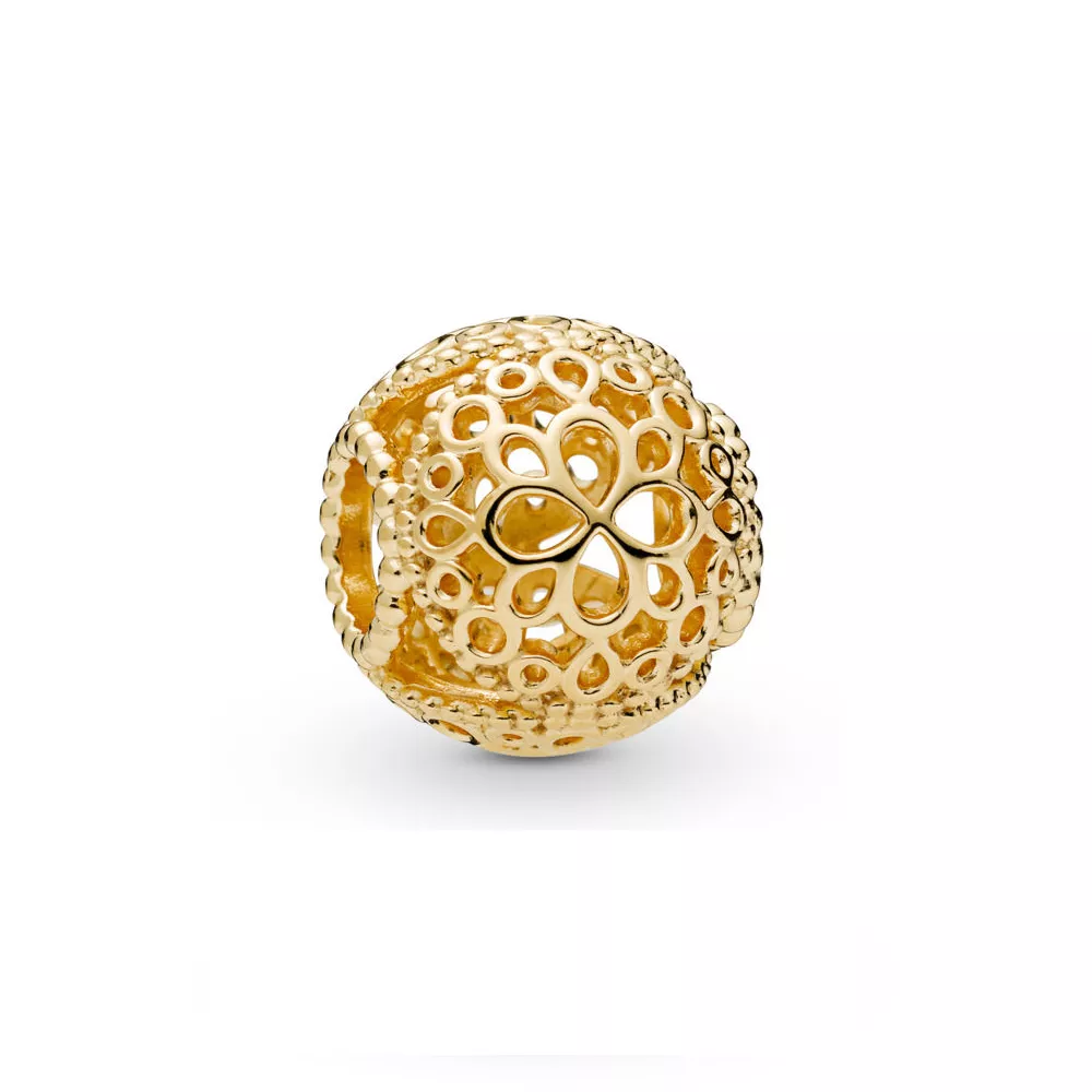 Conta Rendilhada Flor PANDORA Shine - 767853 - Contas