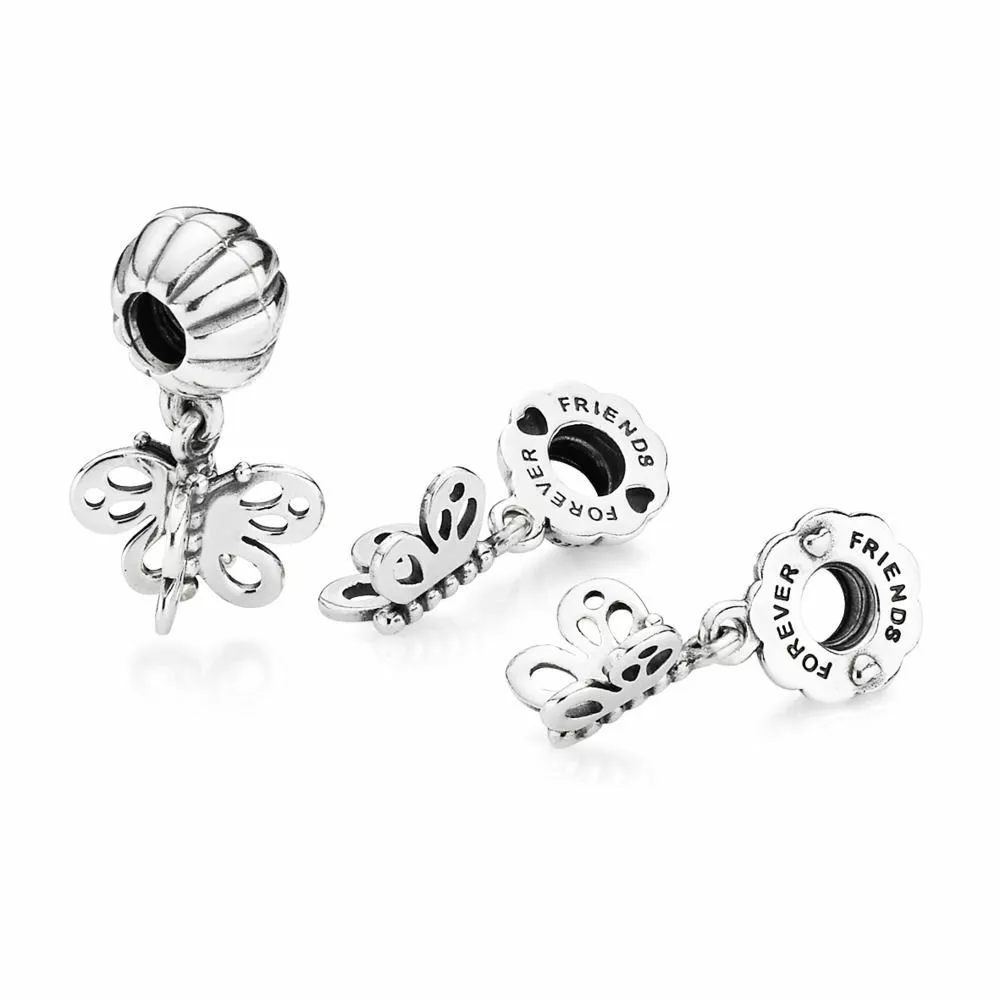 Charm PANDORA de Prata Duplo Pendente Amigas para Sempre - 790531