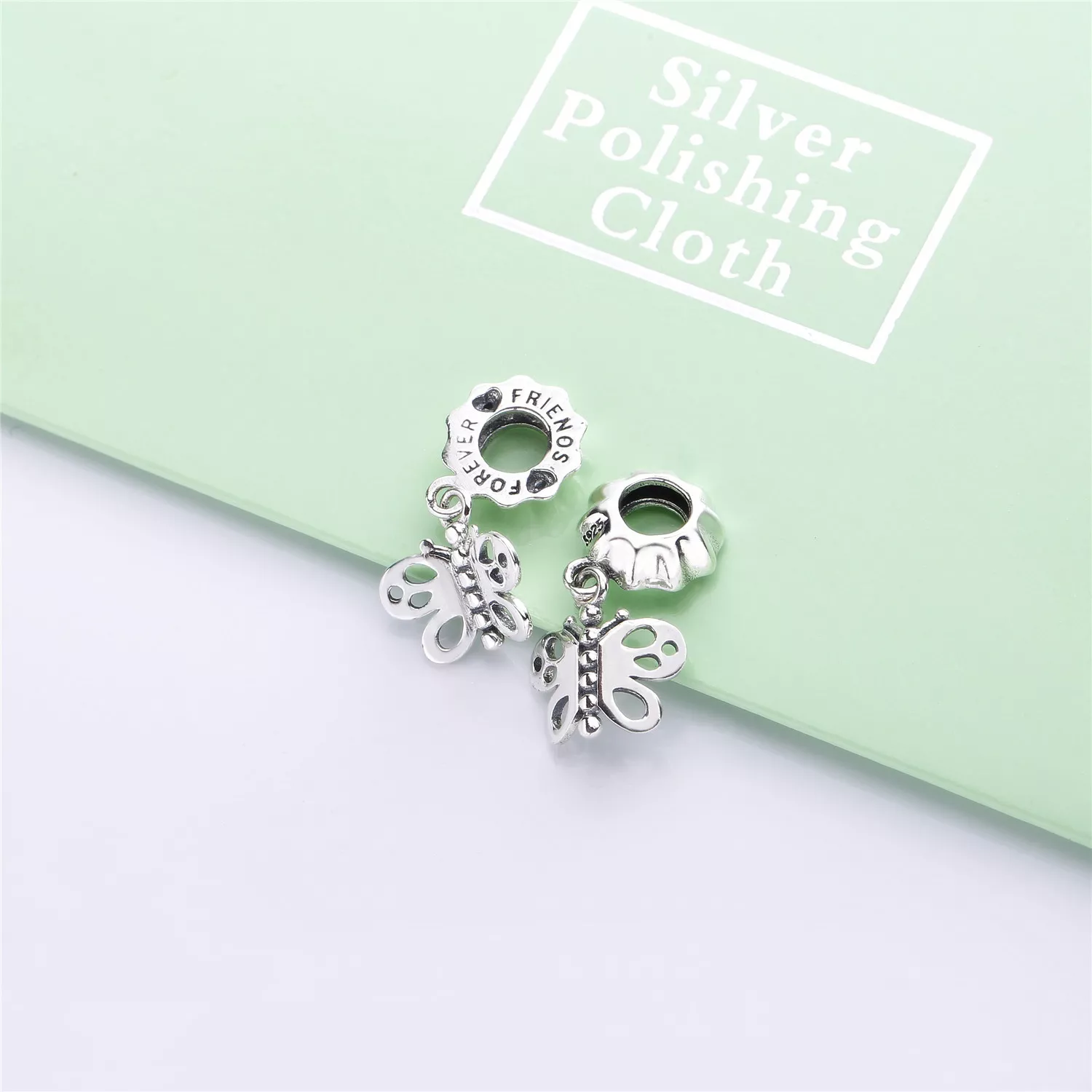 Charm PANDORA de Prata Duplo Pendente Amigas para Sempre - 790531