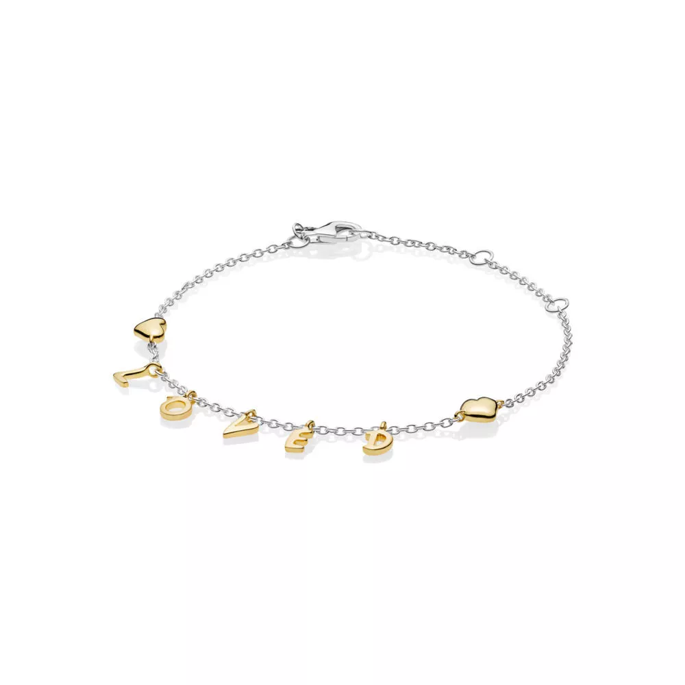 Pulseira pandora prata Você É Amada