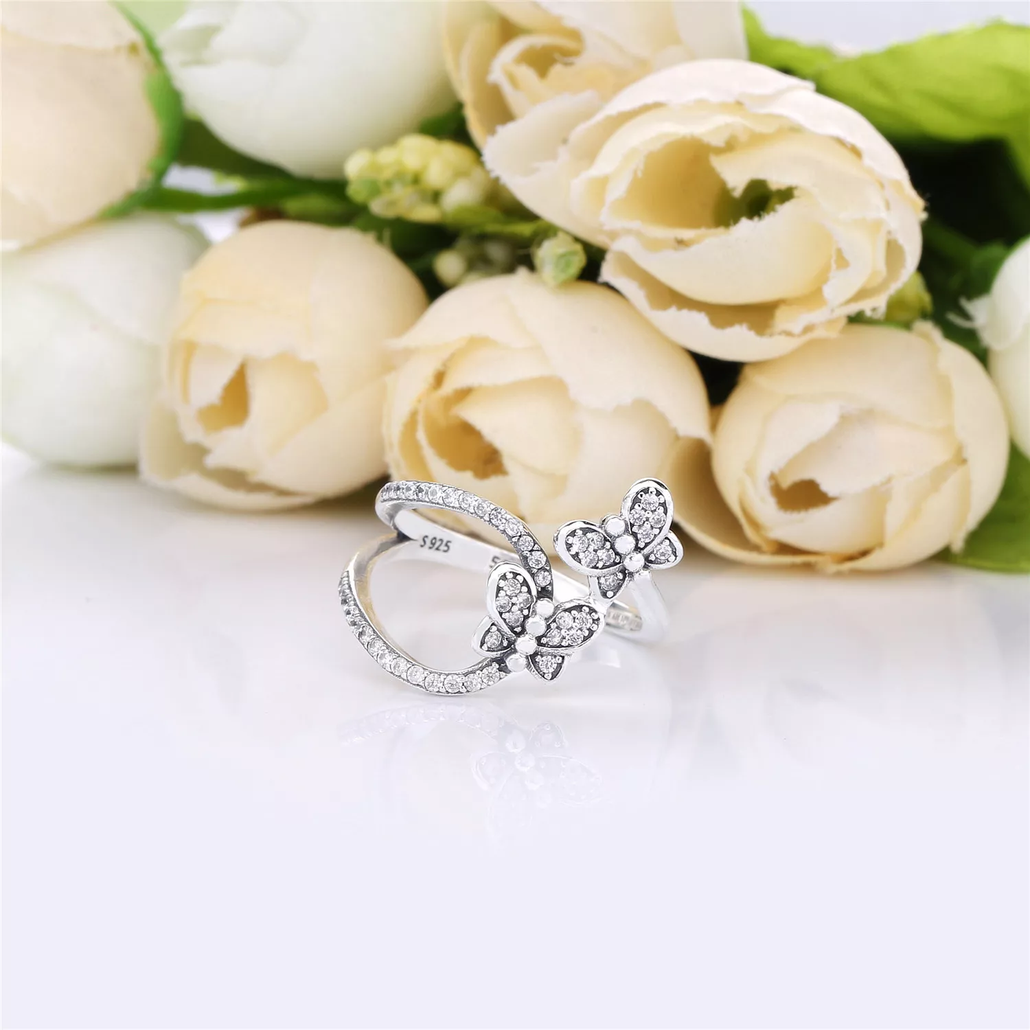 Anel Borboletas bedazzling Pandora - 197920CZ