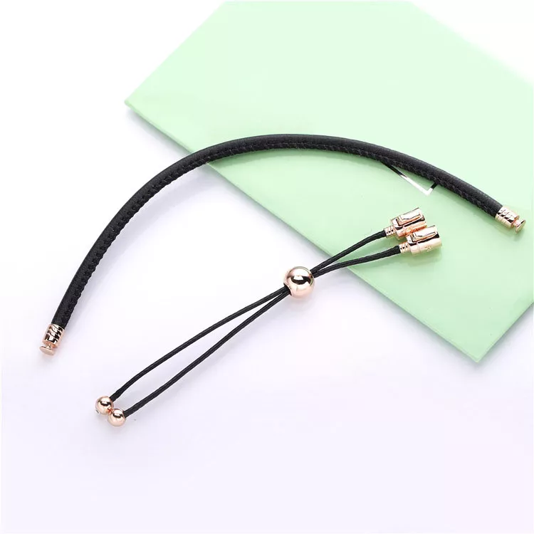 Bracelete Pandora Rose™ Cordão De Couro Preto - 588059CBK