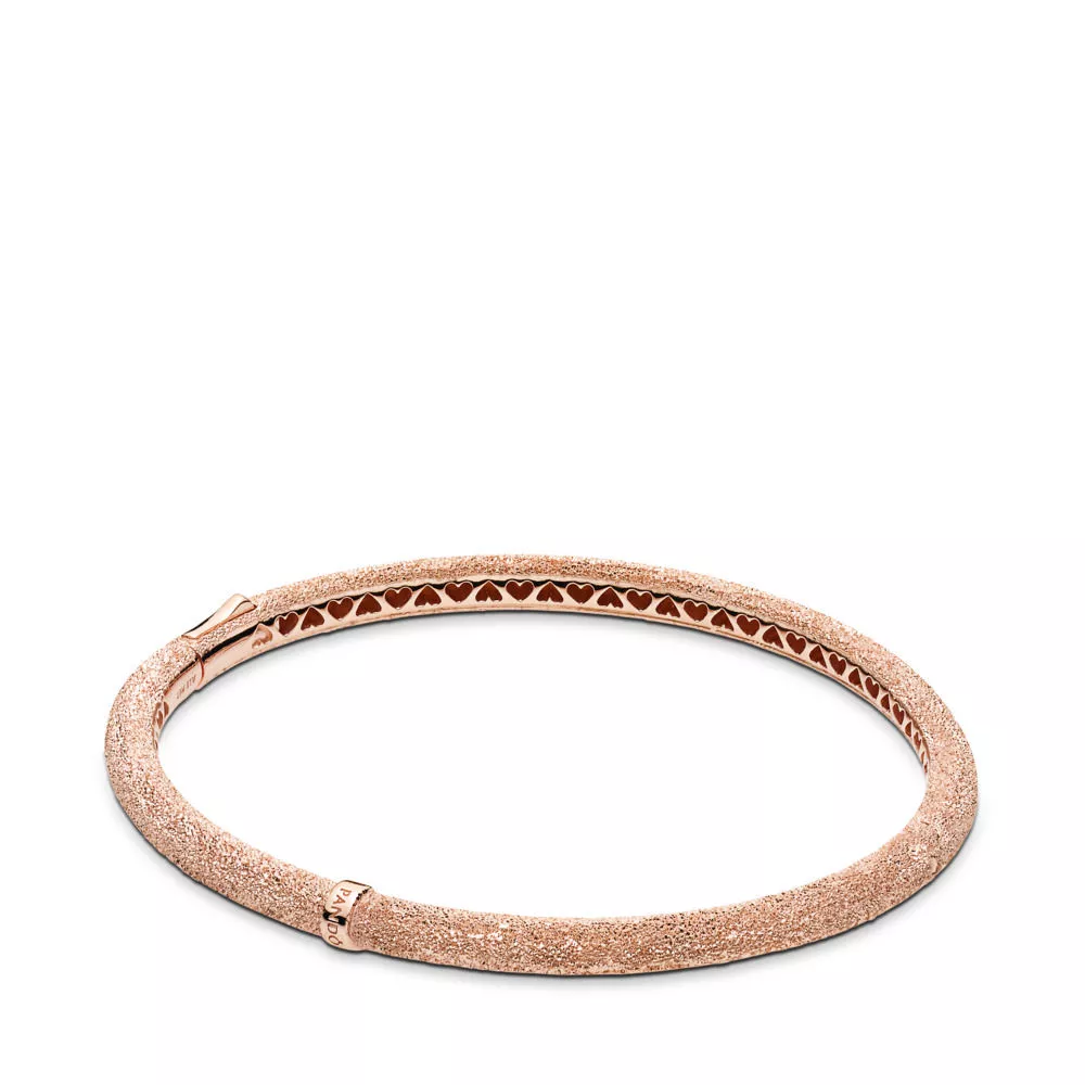 Bracelete Pandora Rígido Brilho fosco Rosa - 587915