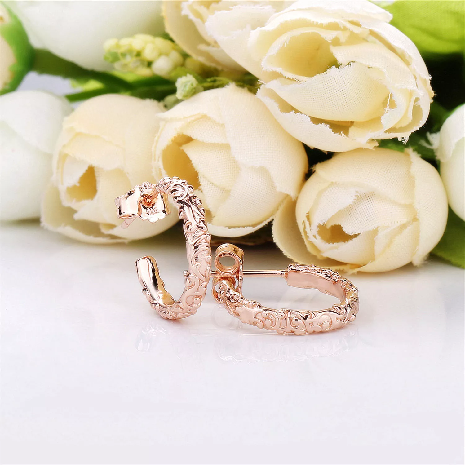 Brinco Argolas Beleza Real Pandora Rosa - 287732