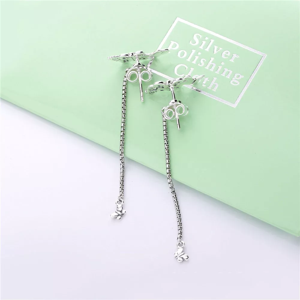 Brinco Borboletas bedazzling Pandora - 297964CZ