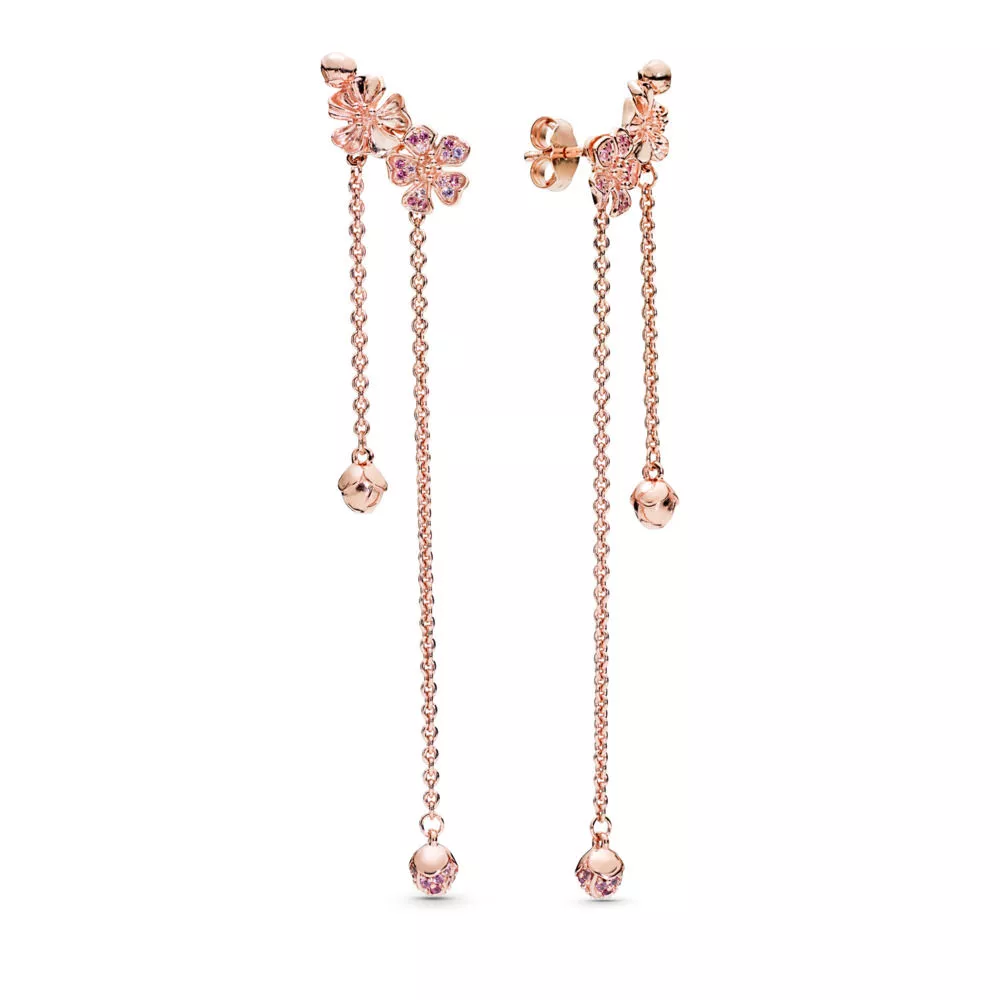Brinco Flores de flor de pêssego pendurados Pandora - 288089NCCMX
