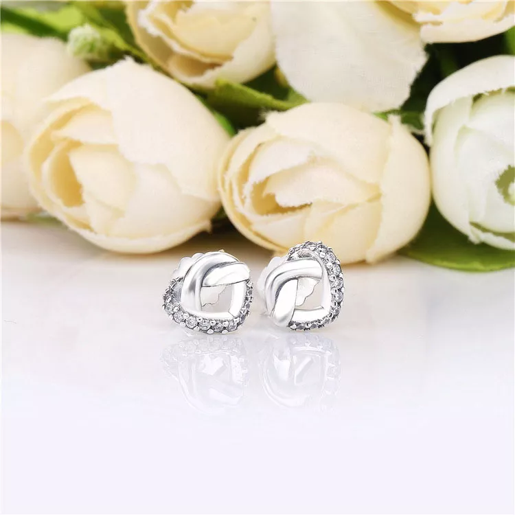Brincos Knotted Hearts Pandora - 298019CZ