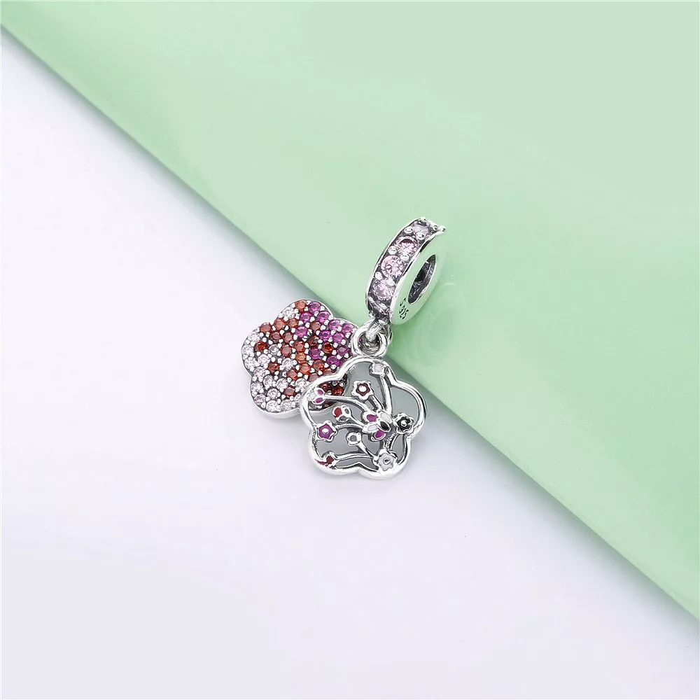 Charm Pendente Flor de Flor de Pêssego pavé Pandora - 798112NCCMX