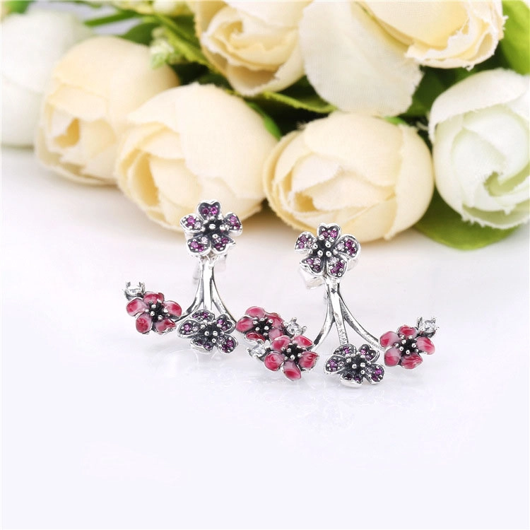 (imagem para) Brincos Petit Flores de Flor de Pêssego Pandora - 298113NCCMX - Visualizar 2