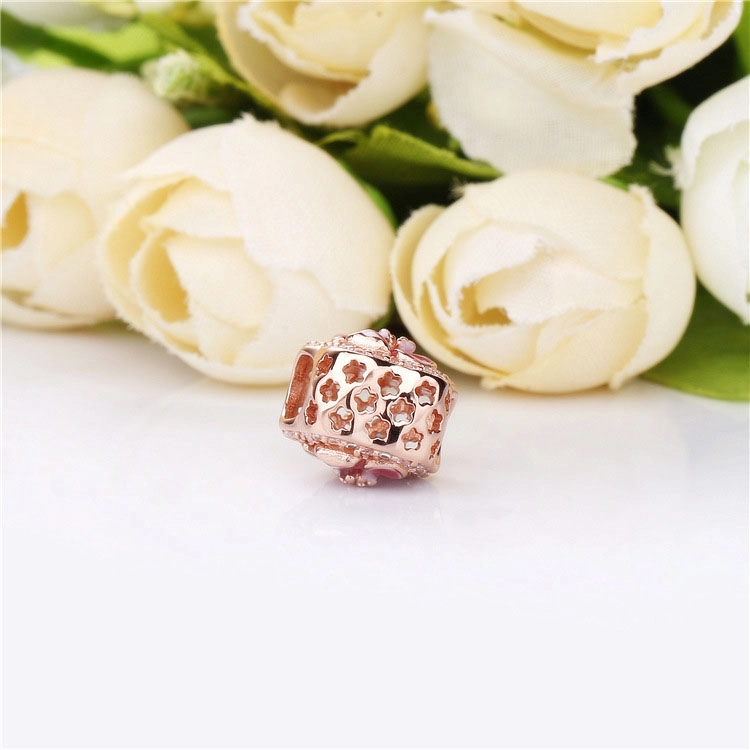 (imagem para) Charm Flor de Flor de Pêssego Cintilante Pandora Rosa - 788079CZ - Visualizar 4