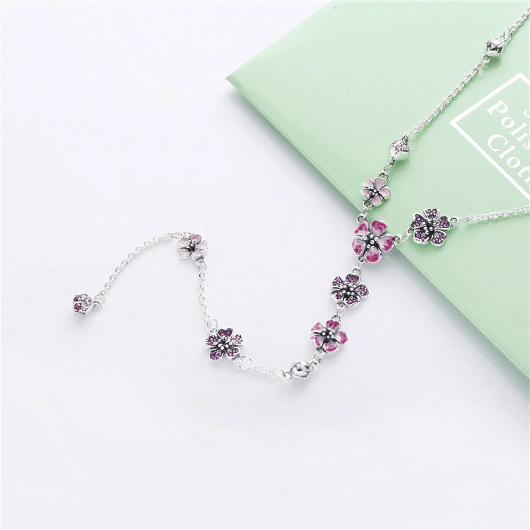 (imagem para) Colar Flor de Flor de Pêssego Pandora - 398074NCCMX - Visualizar 4