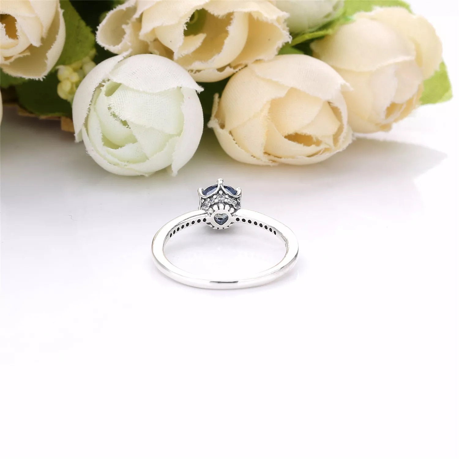 Anel Coroa Cintilante Azul Pandora - 198289NSWB