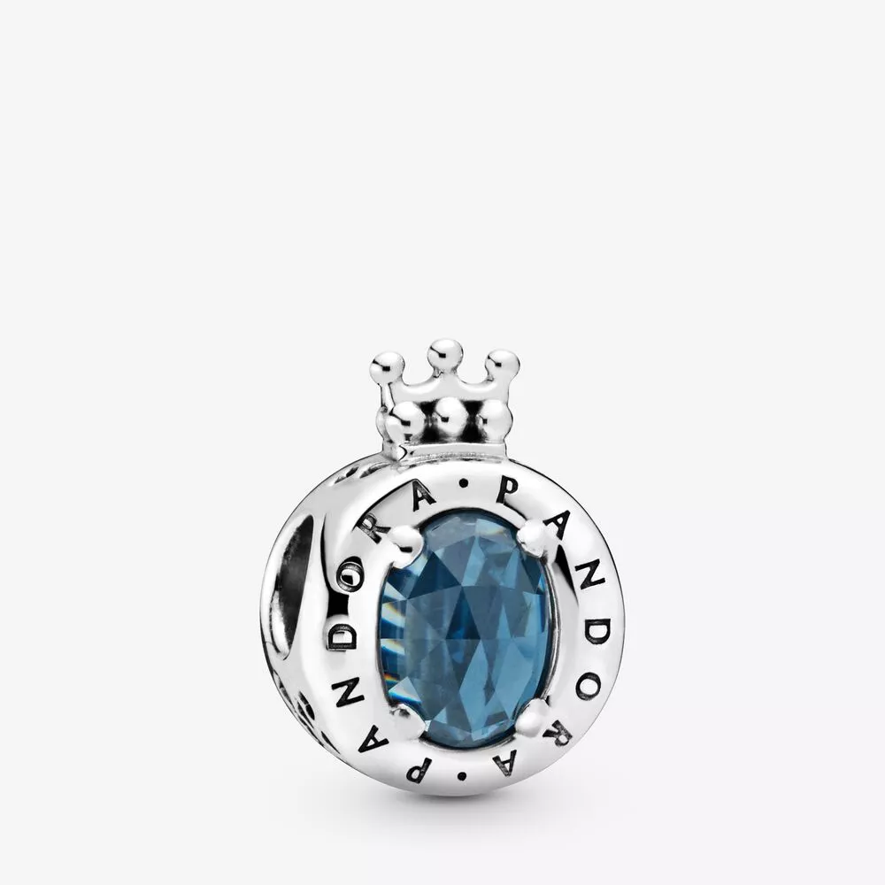 Charm Coroa Cintilante Azul O Pandora - 798266NMB