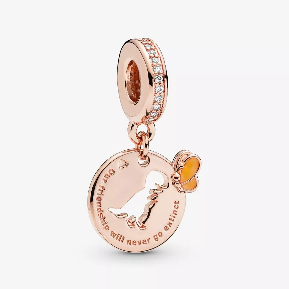 Charm Pendente Amizade dinossauro & borboleta Pandora Rose - 788180CZ