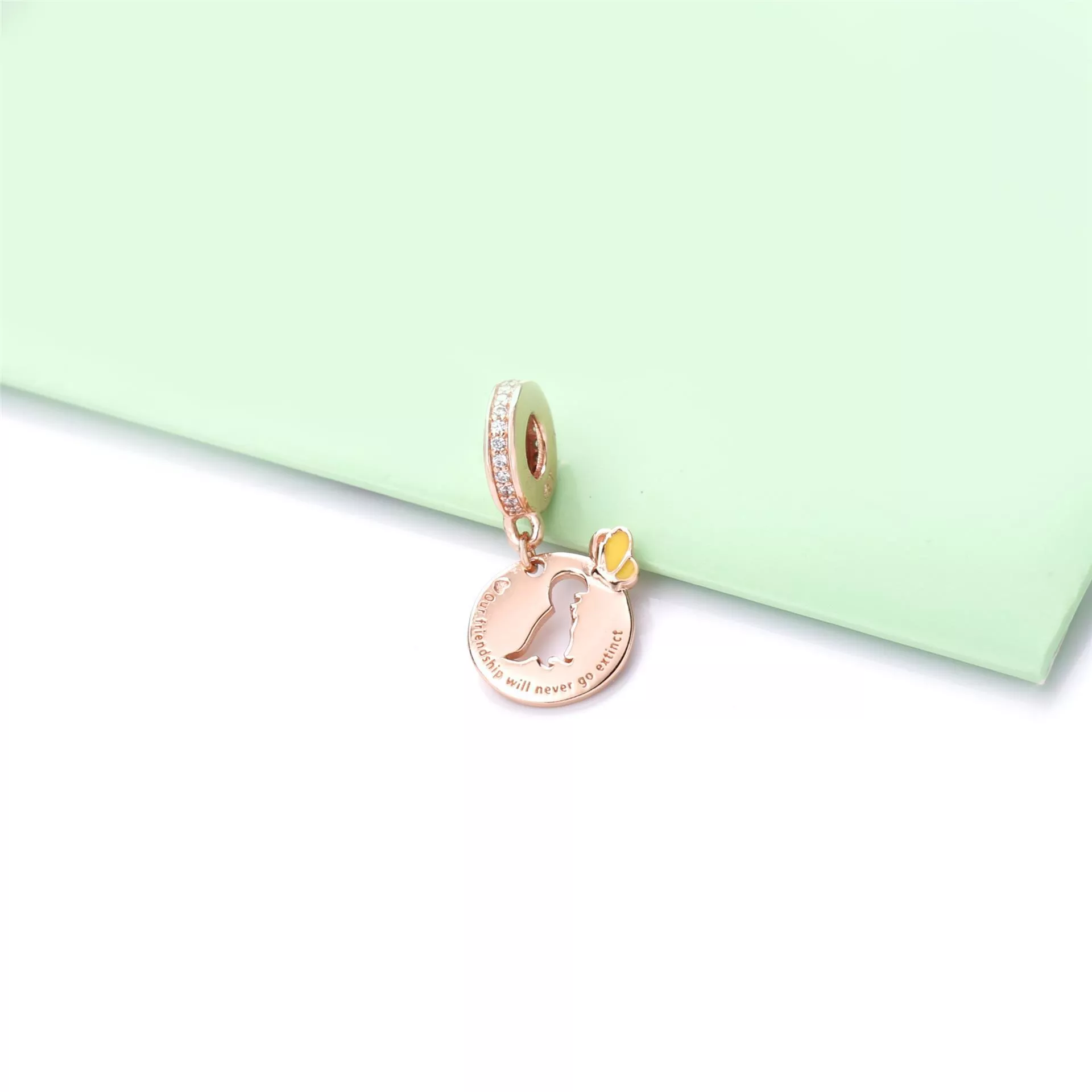 Charm Pendente Amizade dinossauro & borboleta Pandora Rose - 788180CZ