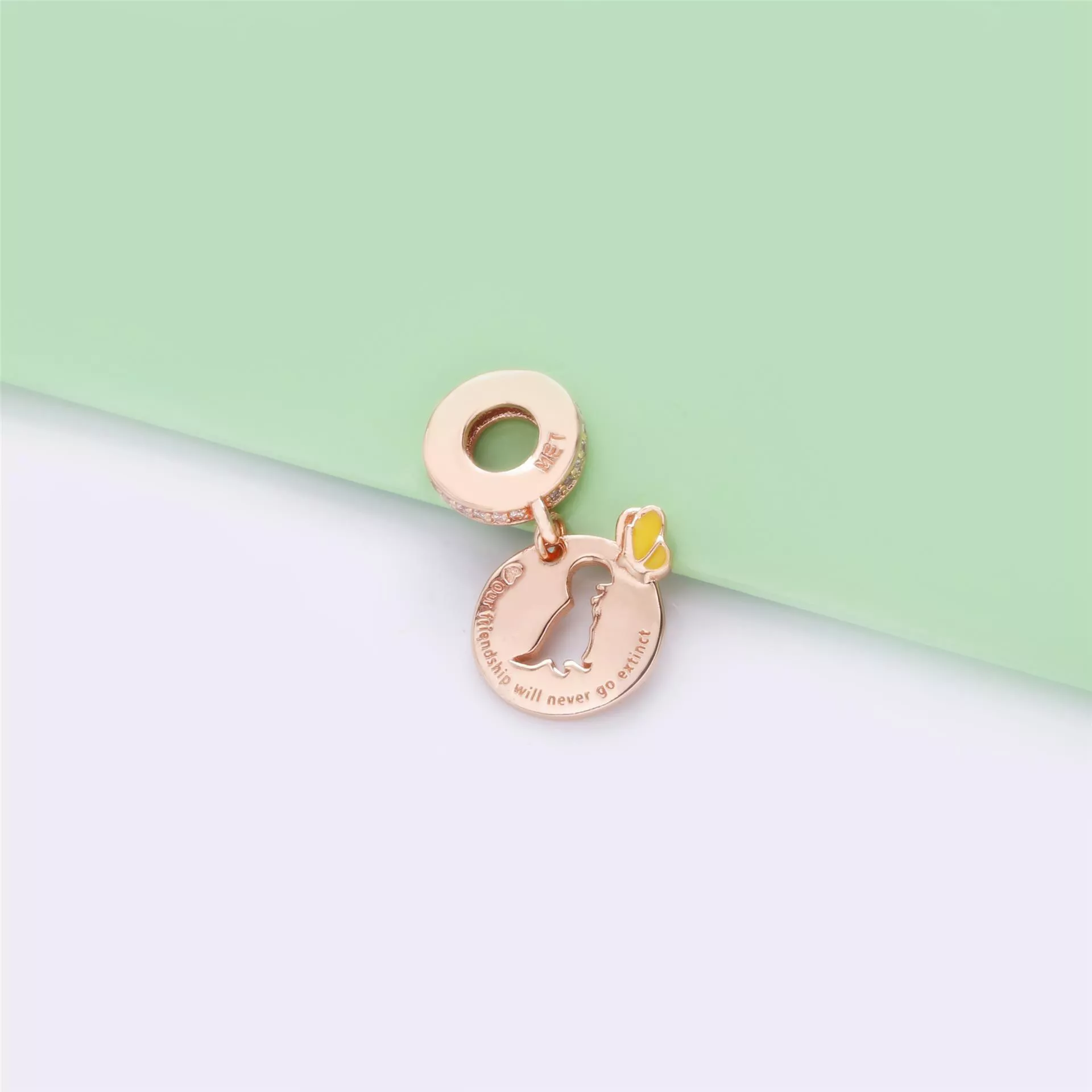 Charm Pendente Amizade dinossauro & borboleta Pandora Rose - 788180CZ