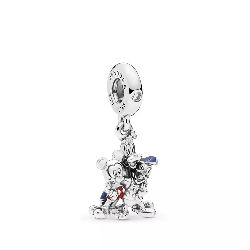 Charm Pendente Mickey Mouse e Pato Donald Pandora - P-D-2717