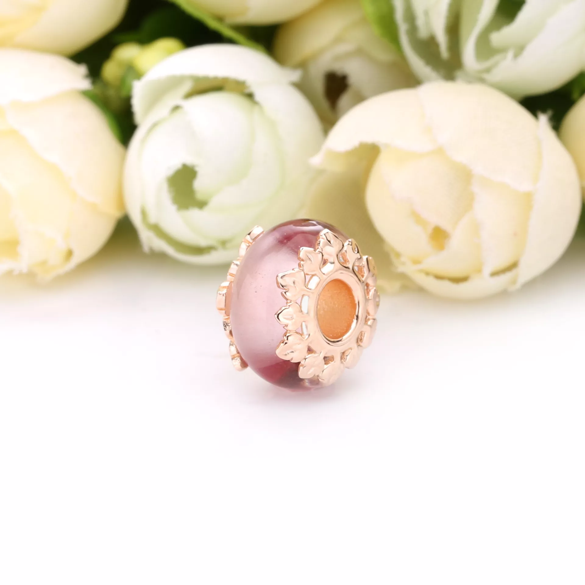 Charm Vidro Murano Rosa & Sai Pandora - 788244