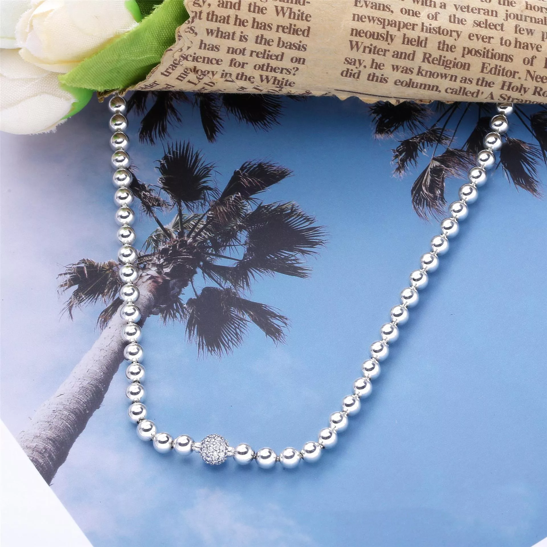 Colar Beads & Pavé Pandora - 398565C01