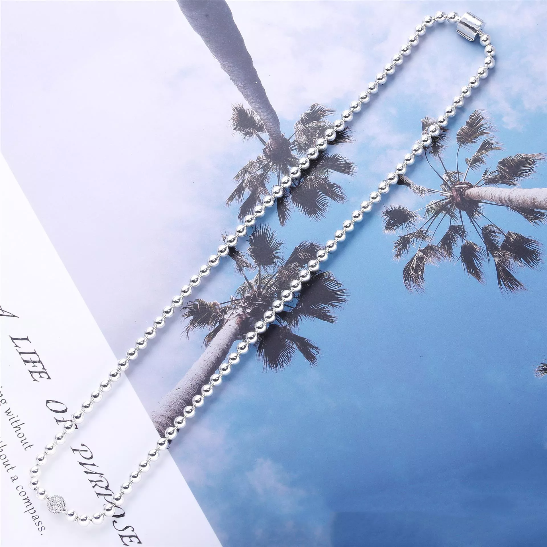 Colar Beads & Pavé Pandora - 398565C01