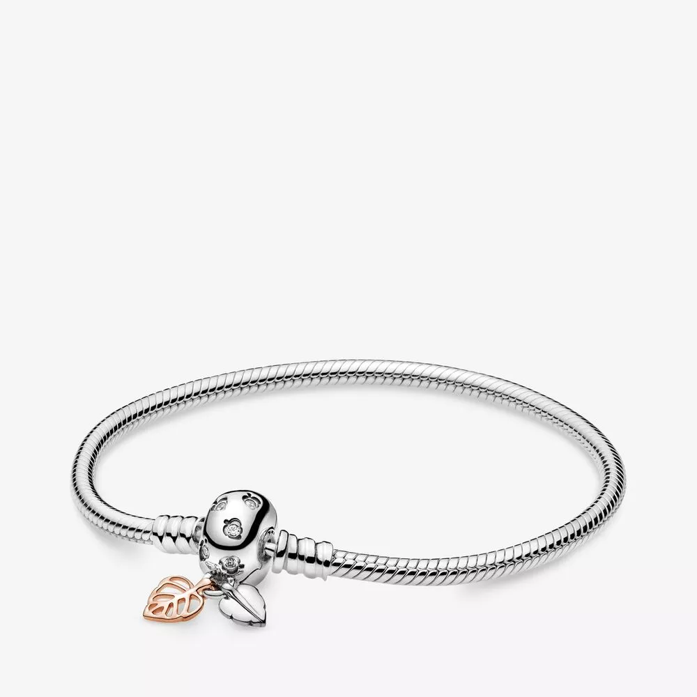 Pulseira Folhas & Cadeia de Cobras Pandora - 588333CZ